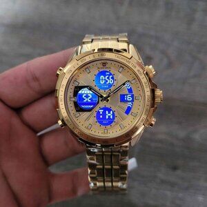 Naviforce Dual Display‎ Watch in Stainless Steel For Men